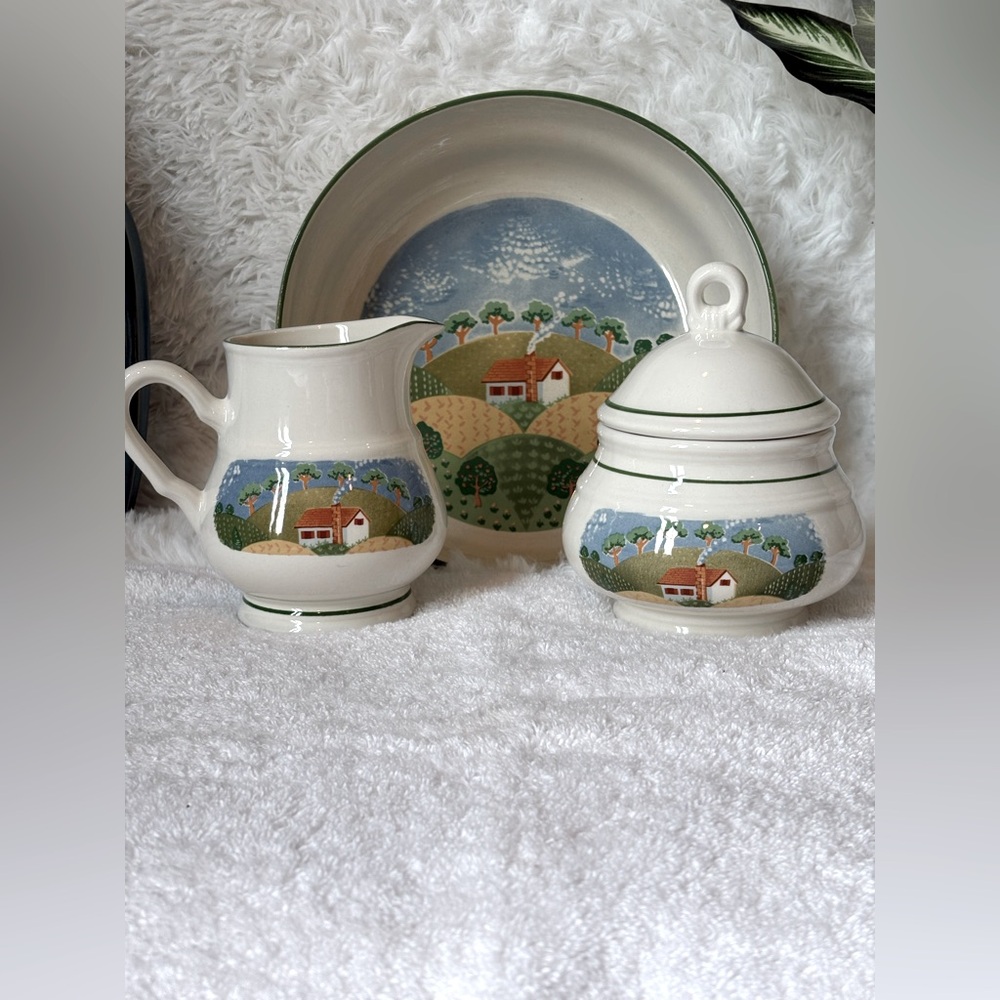 Vintage Sangostone Ceramic Set - Country Cottage Design
